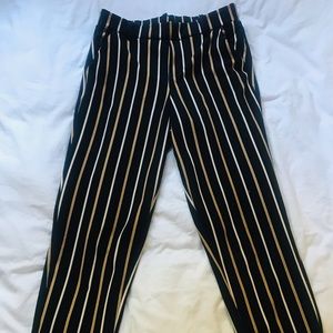 Eclipse Vertical Striped paper bag pants